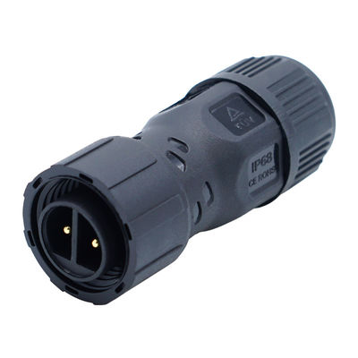 Black Waterproof Plug Connector M20 20cm Length Screw Type Copper