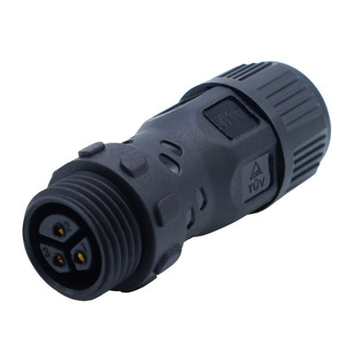 Black Waterproof Plug Connector M20 20cm Length Screw Type Copper