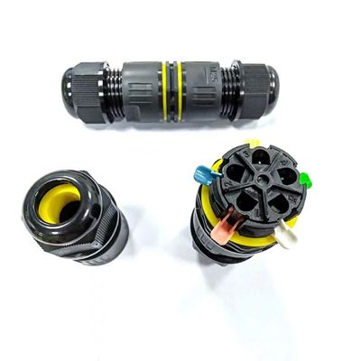 M25 Sraight Nylon PA66 5P Waterproof Power IP68 Connector for Outdoor LED