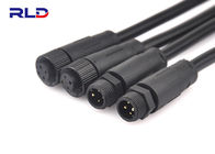 Automotive 3 Pin Front Led Circular M12 Electrical Connector PVC Rubber Material