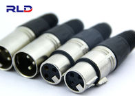 3 Pin Cable Plug XLR Outdoor Electrical Wire Connector Metal Material For Audio / Video