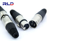 3 Pin Cable Plug XLR Outdoor Electrical Wire Connector Metal Material For Audio / Video