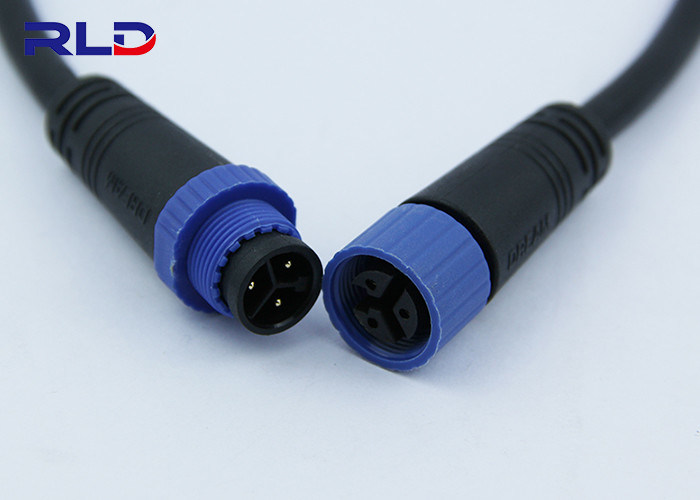 M15 Waterproof 2 Pin Extension Cable Outdoor Lighting Connectors IP68