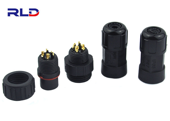 Small Size 10 Amp Circular Plastic Connectors For LED Lighting Wire