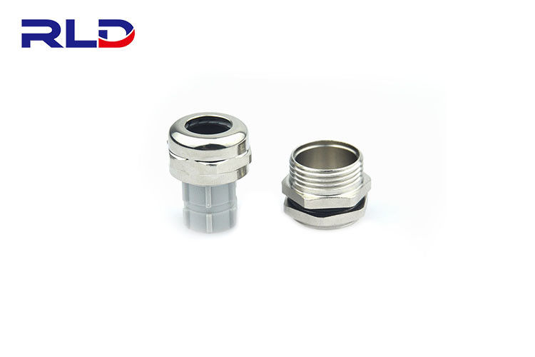 Nickel Plated Brass Cable Glands Led Power Connector M20 IP68 Plug / Socket Type