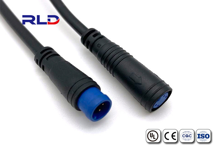 Black Waterproof Cable Wire Electric Bike Connectors Led For Ebike Accessories