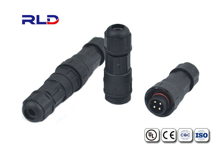 Assembly Type Circular Power Connector , Electric Push Locking Waterproof Electrical Connectors 120v