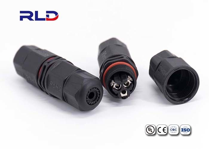 Waterproof 3 Pin AC250V Outdoor Lighting Cable Connectors