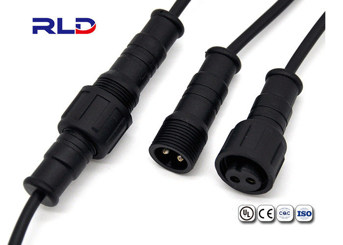 Plastic Material Waterproof Electrical Quick Connectors 3 Pin Cable Plug IP67 IP68