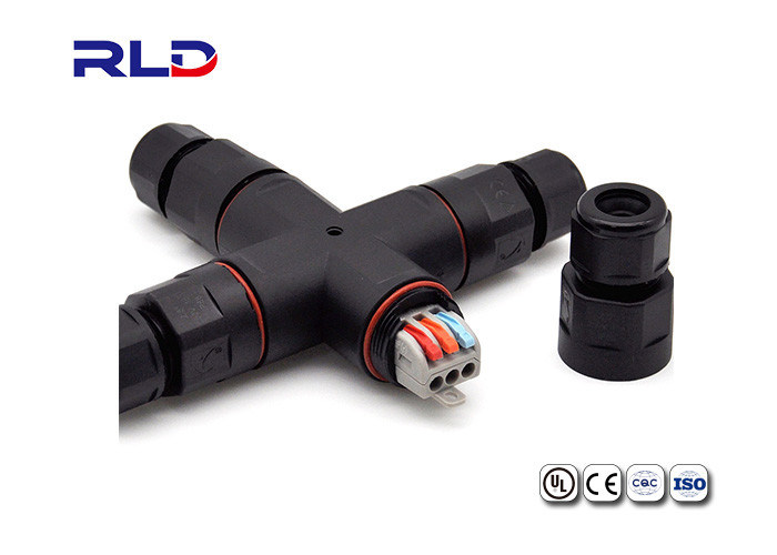 3 Pin 4 Way PA66 Waterproof Outdoor Lighting Connectors