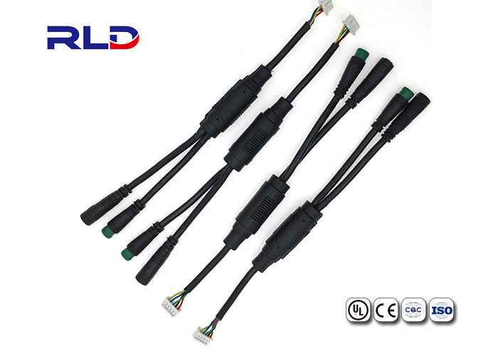 PVC Rubber Male Female 2 Pin IP65 Waterproof Cable Splitter