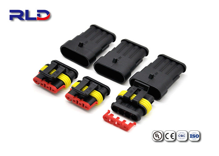 Low Frequency PA66 Waterproof Electrical Plug Connectors 2 Pin 3 Pin