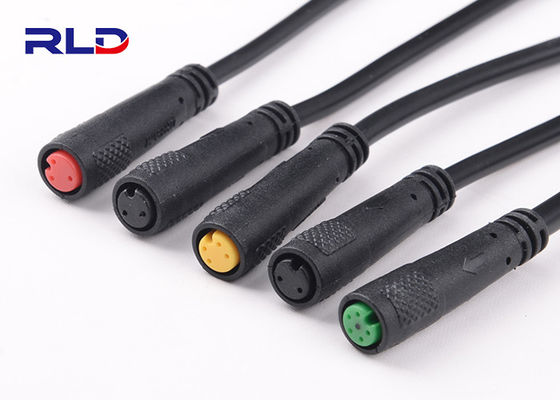 6 Pin 2A M8 IP65 Waterproof Wire Connector Plugs For E Bike