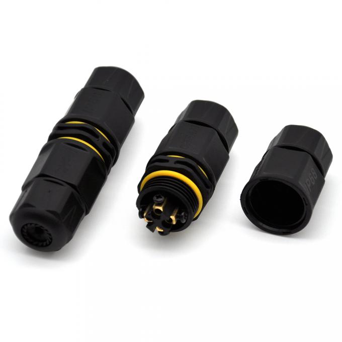 Straight 2 3 Pin 10mm IP67 IP68 Waterproof Light Connector