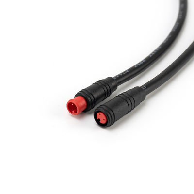 Mini Waterproof Cable Connector IP65 M8 PVC 2A Cuurent Rating Ebike Use