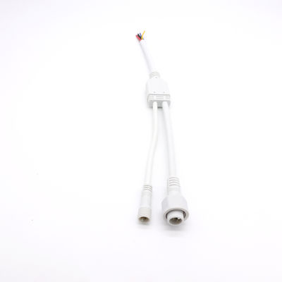 White PVC Waterproof Y Connector IP68 M12  250V CCC Certified