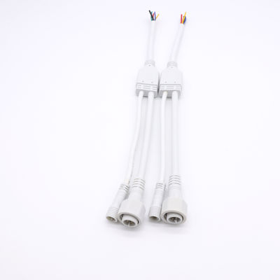 Outdoor LED Light PVC Waterproof Y Connector IP68 2 Core Cable Connector