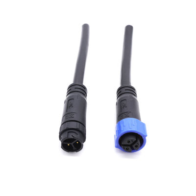 AC Ip67 2 Pin Waterproof Connector , M16 Overmolded Cable Connectors