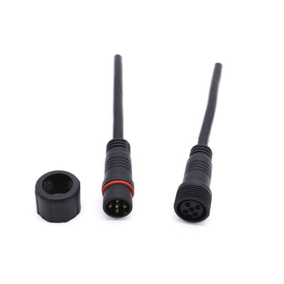 Customized Waterproof Power Cable Connector , 4pin Waterproof Ac Power Connector