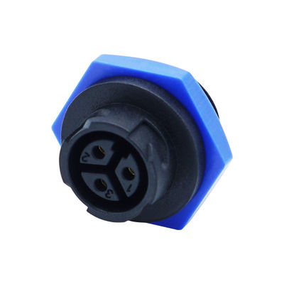 Self Locking 2-5 Cores Panel Mount Waterproof Connector IP67 15A 250V Nylon Material