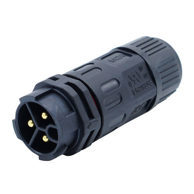 250V 10A Nylon Electronic M12 Waterproof Connector 2-5P IP67 Rating Customized