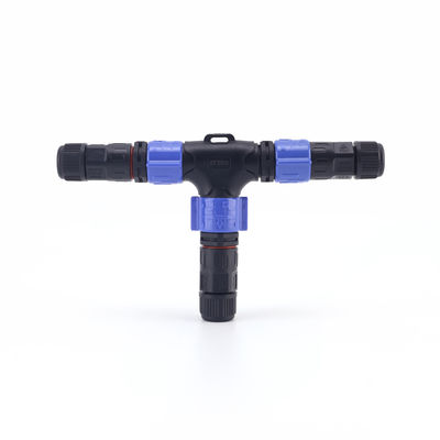 Industrial Plug IP67 T Shape M20 Waterproof Electric Push Lock Connector for Outdoor LED Light