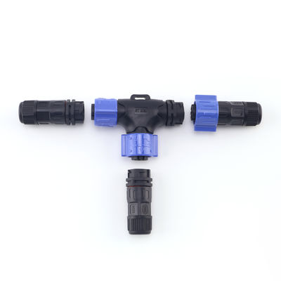Industrial Plug IP67 T Shape M20 Waterproof Electric Push Lock Connector for Outdoor LED Light