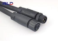 Dustproof M12 Waterproof Connector Black Male Female 4 Pins PVC Rubber Material