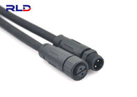 Electrical Wire M12 Waterproof Connector Ip67 4 Pin Black ISO9001 Certificated