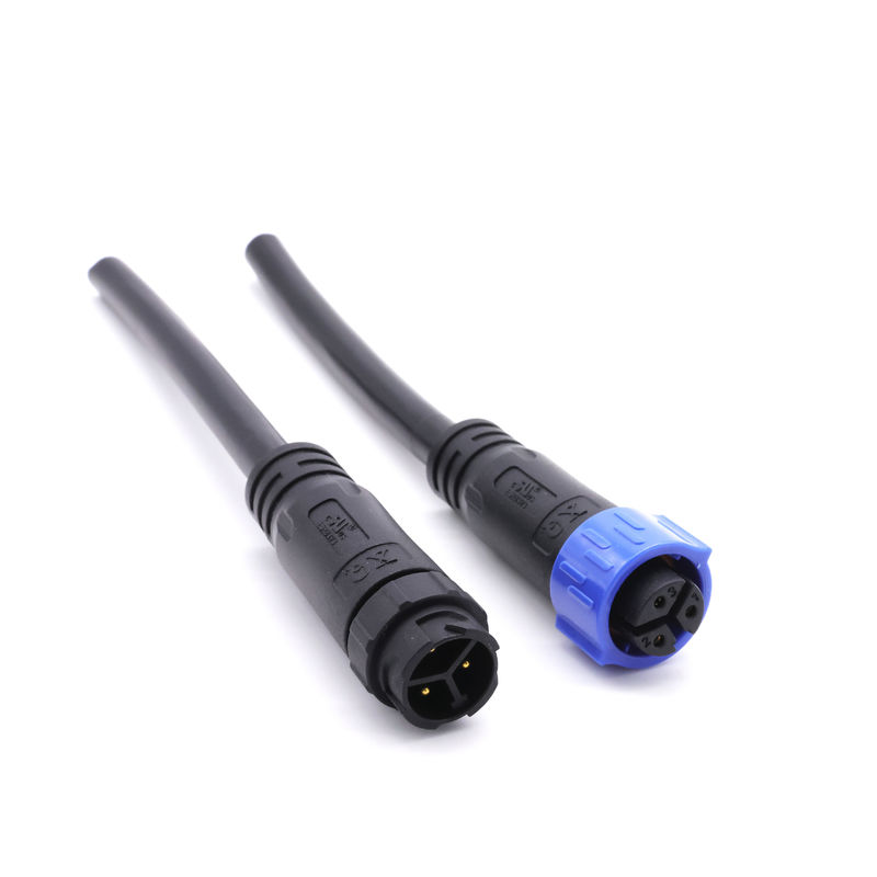 AC Ip67 2 Pin Waterproof Connector , M16 Overmolded Cable Connectors