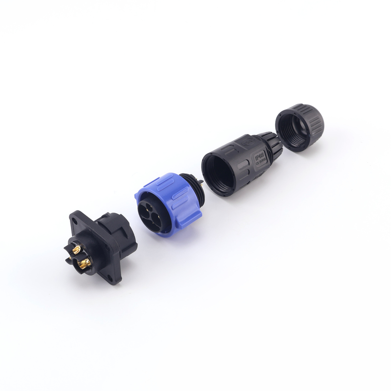 New M25 2+1+5 core, nylon material, high voltage, new energy, waterproof, IP67, self-locking connector.