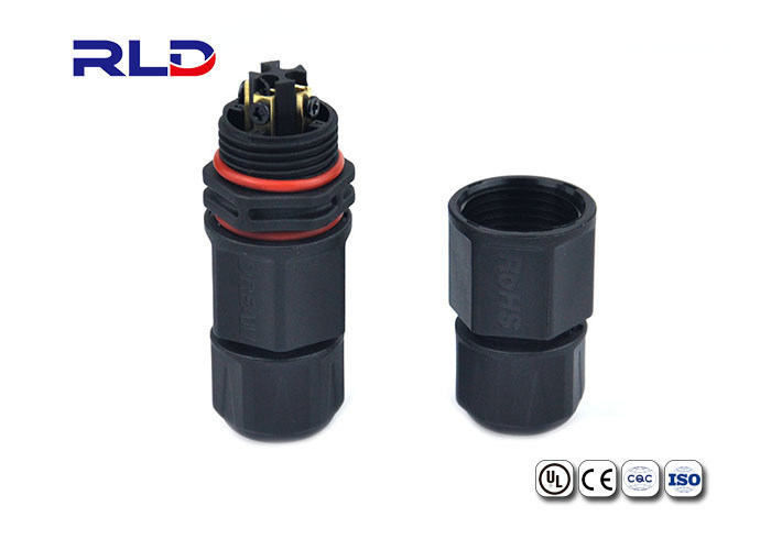 2 Pin Lighting Waterproof Led Connectors Screw Threaded Assembly Connector