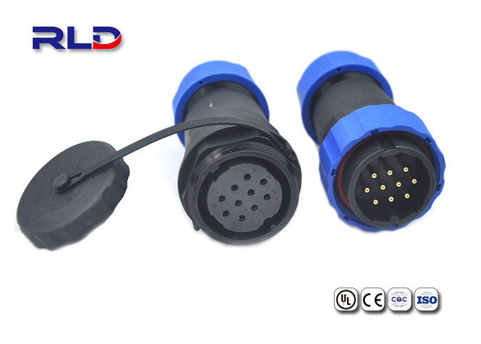 LED Screen 250VAC SP13 4 Pin Waterproof Plug IP68 Plastic Circular