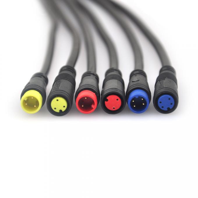 Share Electric Bike Small Waterproof Wire Connectors , Socket Wire M8 Waterproof Connector Cable